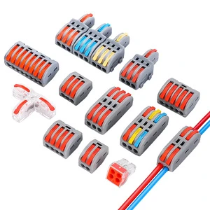 Model 222 Compact Quick Connect Crimp Terminal Lever Connector 3P Splicing Copper Pins Nylon Housing Power 32A 250V Connectors