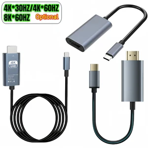 4K TYPE-C to HDMI Adapter Type C Male to HDMI Female Docking Station USB C to HDMI HDTV Converter Cable for Macbook Pro Samsung