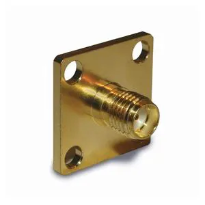 F Female Square Panel Mounting Connector Coaxial Cable Flange Adapter Chassis Mount Coax Jack Straight Radio Frequency Terminal
