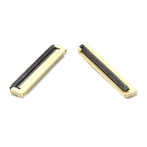 ZFPC SMT Right Angle Phosphor Bronze 1.5H 0.60W 10~60pin Tin Finish FFC FPC (Flat Flex) Connectors 857BXXPTX-43_0.5ph Tape&Reel