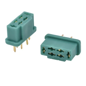 Green Hexagssoriesonal Plug - MPX Model Battery Power Connector, Copper Gold-Plated Terminal for RC Model Acce