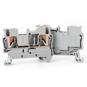 PT2.5 800V 30A AWG 26-12 Industrial Electrical Screwless Copper Grey PT Series Spring Din Rail Terminal Blocks
