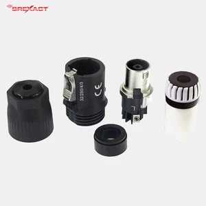 CE Certified 94V-0 HB Flame Retardant Standard Female Power Connector Brass Contacts Nylon Housing 32A 250V Rated For Audio