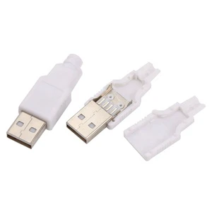 AM 2.0 4 Pin Male USB Adapter Socket with White Plastic Cover USB Connector Type a USB