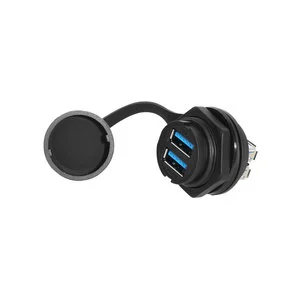 IP67 Usb 2.0 3.0 Connector Cable Socket Panel Mount Female Male Pcb Wire Type-C Micro Usb Connector C