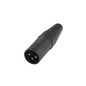 Black Nickel Plated XLR Cable Mount 3pin Audio Video Connector Long Life Plugs Sockets with Male Speakon Audio Video Connectors