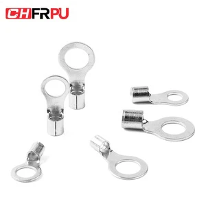 CHFRPU O-type Non-insulated Ring Crimp Terminal RNB Series Copper Brass Tinned Cord Terminal Wire End Connector