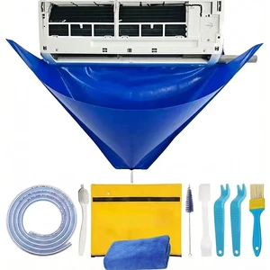 YOD HVAC Home AC Cleaning Kit for 1-1.5HP Split Units Air Conditioning Fitting Waterproof Washing Bag Drain Outlet 3-Year