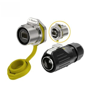 EW-LP24-RJ45 Waterproof Aviation Connector E-weichat LP24 RJ45 Plug and Socket Waterproof Outdoor Security Systems Connectors