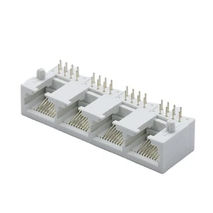 Wenzhou Factory High Quality CAT6 Plug RJ45 End Pass Through 10p8c Stacked Modular Jack Ethernet Connectors From the Factory