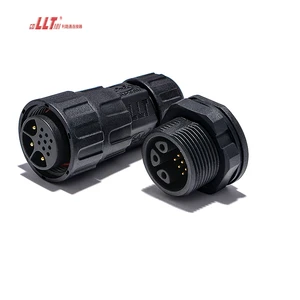 LLT 3+9 Pin M25 Aviation Male Female Panel Mount IP68 Waterproof Plug 2 3 4 5 6 8 Pin Power Signal Panel Connector