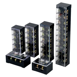 TBC-10A/20A/30A/50A/60A/100A/200A 600V Single Layer Dual Row Screw TBC Terminal Blocks Electrical Wire Block Combinable Type