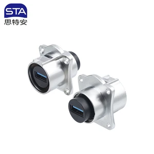 STA LP24 USB 3.0 Socket - Durable Charging Data Sync Connector IP67 Waterproof Power Socket For Fast Charging Data Transfer 0.5A