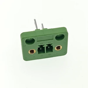 Pluggable Through-wall PCB Terminal Block GSP002F-3.81-2PGreen Rohs Flange PCB Terminal Block Connectors Female