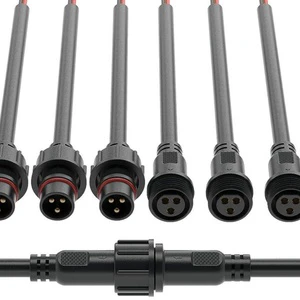 M12 Aviation Waterproof Connector Cable 2-8 Pin Male to Female Docking Made of Copper and Plastic for Power Cable