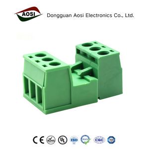 AOSI Bornier Brass Screw PCB Terminal Block Connector 2EDGKR-5.08mm Assortment Kit 2Pin 3Pin 4Pin 5Pin Automotive 24-12AWG Cable