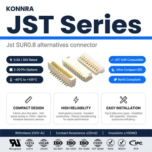 Custom Wearable Device Harness 0.8mm Pitch Wire to Board Connector Equivalent to JST SUR 2 Pin to 20 Pin Assortment