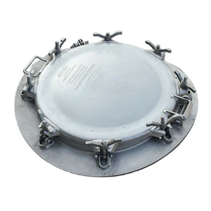 tank Truck and Tanker Semi Trailer Parts Manhole Cover with Welded Steel Plate and Flange