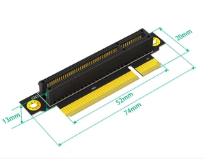 PCI-e 1X 4X 8X 3.0 90 Degree Reverse Male to Female Riser CPU Extension Card Adapter for 1U 2U Server
