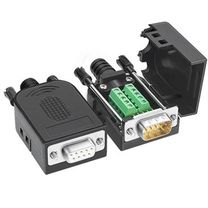 D-SUB 9 Pin Male Female Plug RS232 Cable for Adapter Scanner 9pin Wire Solderless Connectors Db9 Connector