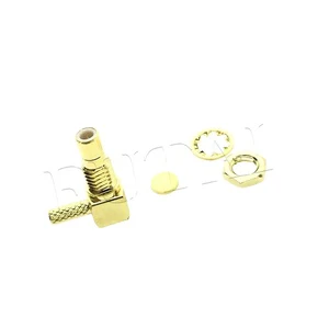 90 Degree Elbow SMB Male RF Coaxial Connector for RG174 Coaxial Cable