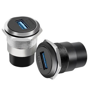 SETO 22mm Metal Module 2.0/3.0 High Current USB Type-A & Type-C Male Female Panel Mount Connector for PCB Board