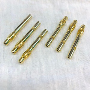 Customized Round Banana Plug Various Sizes 24K Gold-plated Brass High-power Male Mini 2mm 3.5mm 4mm 5mm Connector PCB Adapter