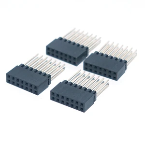 Customizable 2.54mm Double Row Straight Female Connector 2-40P Pin Header Custom Socket Connector