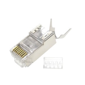 Ethernet Network Cable Modular RJ45 Cat 7 Pass Through Plug Shield 8P8C RJ45 CAT7 Connector Plug