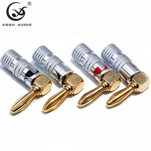 Amplifier Speaker Adapter YIVO XSSH Audio HIFI Plated Gold 5mm High Voltage Male Banana Connector Terminals Banana Plug Jack