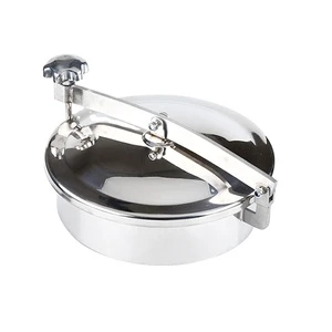 CNJS Food-Grade Stainless Steel 304/316L Sanitary Beverage Processing Manhole Cover Smooth Surface Circular Elliptic Manway