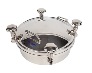 Stainless Steel Wheel Round tank Manway tank Door Manhole Cover with Glass Sight Door Gate Cover tank Fittings