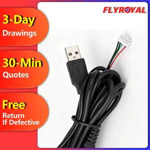 USB-A Male Plug To JST 5 Pin Connector Custom Cable Assembly Wire Harness For PCB Electronics Industrial