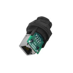 Lshitech Rj45 Connectors Pass Through Network Interface Pcb Panel Socket Female Plug Waterproof Ethernet Rj45 Connector