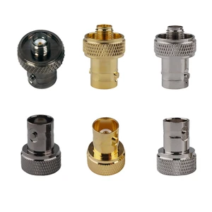 BNC Female to SMA Male / SMA Female RF Adapter, Gold / Nickel / Black Plated Coaxial Connector for Walkie Talkie & CCTV Camera