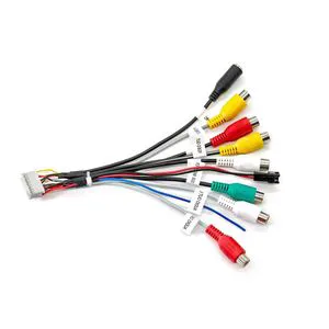 Customized Connector RCA Adapter Reversing Camera Video Input Video Wiring Harness Cable