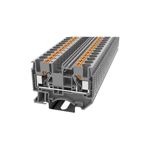 DEGSON Certified Din-Rail Terminal Block DS6 Plug-In Type PA66 2-Pole Spring Connection 21-30 AWG 41A for PCB Certified Products