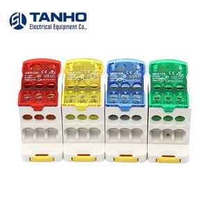 TANHO Terminal Block UKK 80A 125A 250A 400A 500A Din Rail Distribution Block Junction Box UKK