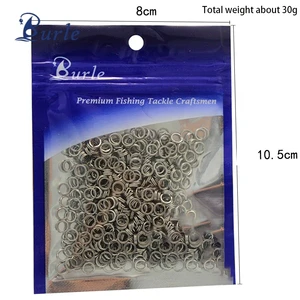 100pcs/bag High-strength Bait Ring Buckle Connecting Treble Hooks Strong Double Ring Stainless Steel Connector