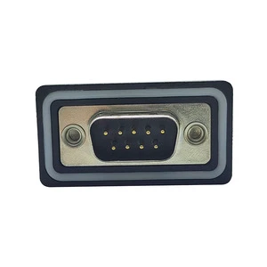 Waterproof 9 Pin D Sub Male Connector Right Angle Through Hole for PCB
