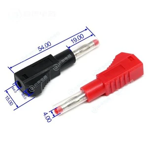 4mm Stackable Banana Plugs Solderless Banana Plug Connector for Security Accessories