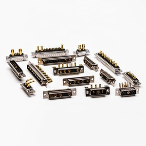 solder D-sub connector 7W2 3W3 5W5 Bigger current 30A 40A 50A vertical/right pin male female plug in connector