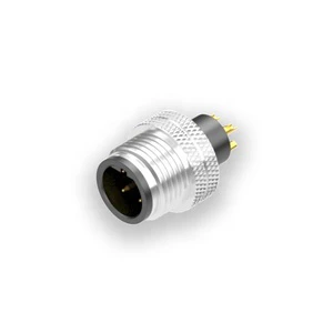 CE RoHS High-quality Factory Wholesale Connector Gold Plated, Molding Style Connector 4 pin M12 B-code Male Solder Cup IP67