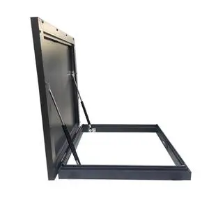 Customized Modern Stainless Steel Durable Invisible Manhole Covers with Support Rods for Hotel Outdoor Ground Cellar Use