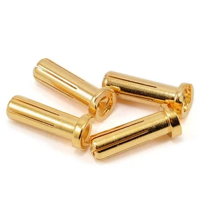Amass 40A Brass Banana Plug Male Bullet Connector 4mm/5mm 90 Degree Welding RC Motor ESC Part RC Airplane Parts