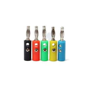 JIALUN Nickel Plated Brass 4MM Male Banana Plug Jack 5 Colors Available-Banana and Tip Connectors