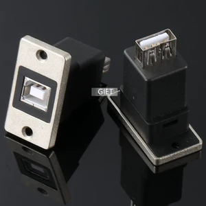 GIET USB B to USB a Connector Adapter USB Type B 2.0 Female Socket Connector 4PIN PCB Mounting Square Printer Port Special Jack