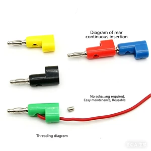 Factory Direct Sale 4MM Banana Plug Overlapable Gun-Type Plug No Soldering Required Lantern-Type Audio Speaker Wire Binding Post