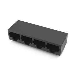 HAXN Ethernet Connectors 9903 10P8C 1*4 W/O Shield Stable Performance Round Pin RJ45 Connector