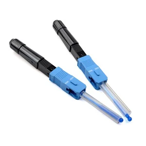 SC APC Connector Integrates with the Blue Quick Optical Fiber Quick Connector
